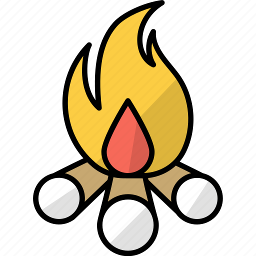 Adventure, bonfire, fire, flame, outdoors, camping icon - Download on Iconfinder