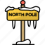 polar, north, ice, ice caps, board, pole, signboard 