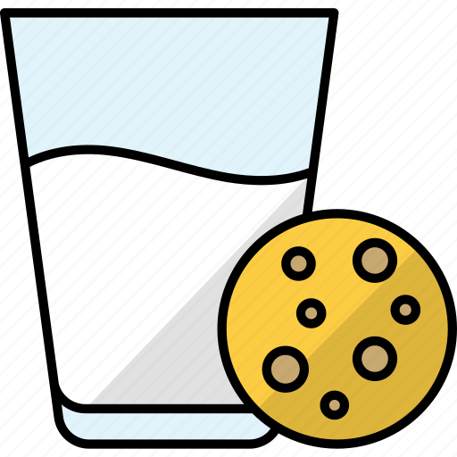 Biscuit, cookie, beverage, drink, milk, chocolate cookie, healthy icon - Download on Iconfinder