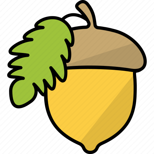 Food, autumn, fruit oak, nature, fall, acorn, chestnut icon - Download on Iconfinder