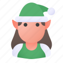 elf, christmas, elf costume, woman, avatar