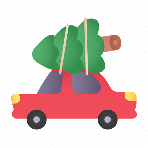 Christmas tree, tree, vehicle, car, transportation icon - Download on Iconfinder