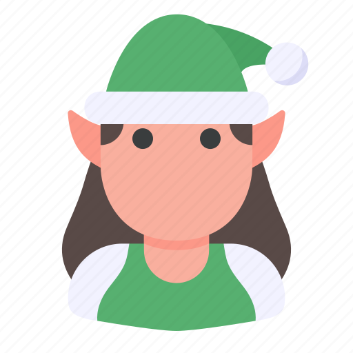 Elf, avatar, woman, elf costume, christmas icon - Download on Iconfinder