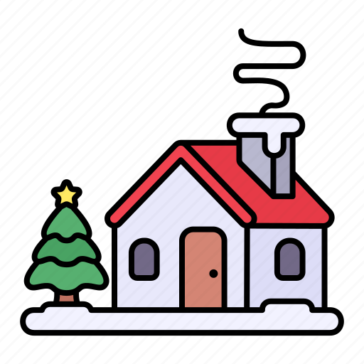 Christmas, cabin, holiday, house, christmas tree icon - Download on Iconfinder