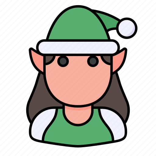 Elf, avatar, woman, elf costume, christmas icon - Download on Iconfinder