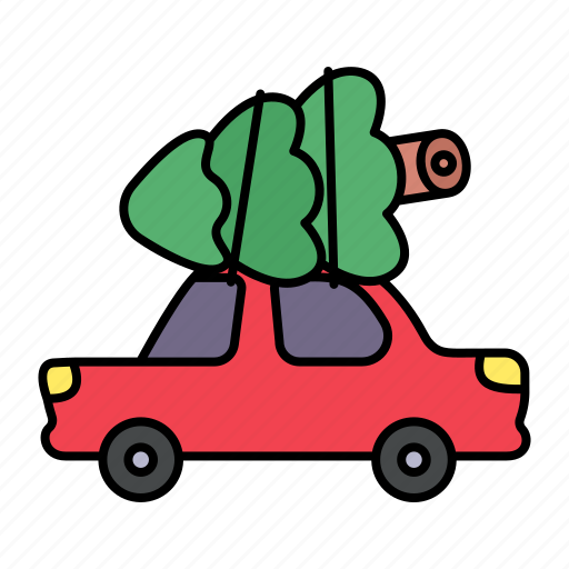 Tree, car, vehicle, transportation, christmas tree icon - Download on Iconfinder