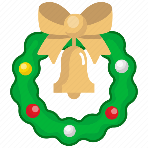 New year, wreath, adornment, christmas, ornament, bow, decoration icon - Download on Iconfinder