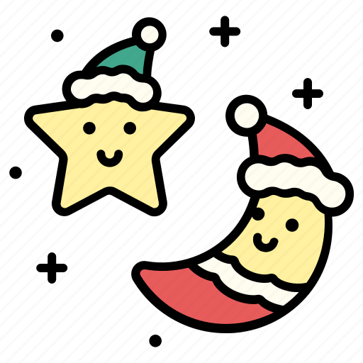Christmas, night, xmas, moon, celebration, star, eve icon - Download on Iconfinder