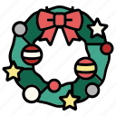 christmas, wreath, xmas, winter, decoration, celebration, tree