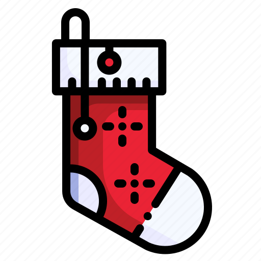 Christmas, sock, christmas sock, foot, warm, fashion icon - Download on Iconfinder