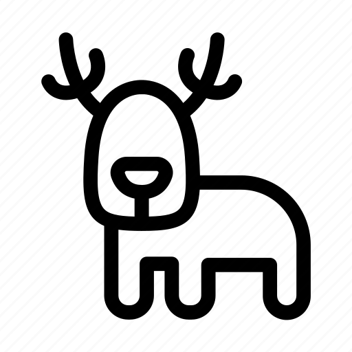 Christmas, holiday, reindeer, animal, wildlife icon - Download on Iconfinder