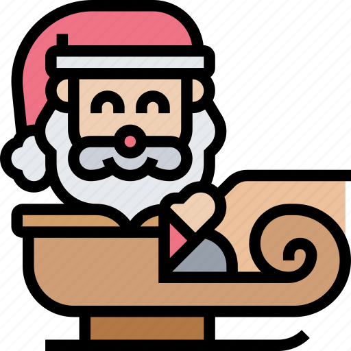 Sleigh, santa, christmas, celebration, holiday icon - Download on Iconfinder