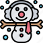 snowman, winter, snow, season, cold 
