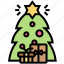 christmas, tree, celebrate, decoration, present 