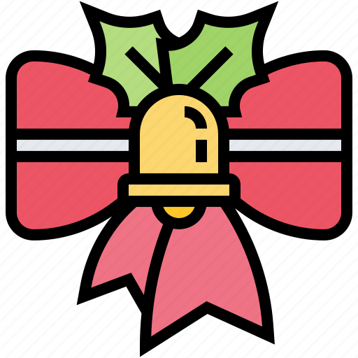 Ribbon, christmas, bell, decoration, celebration icon - Download on Iconfinder