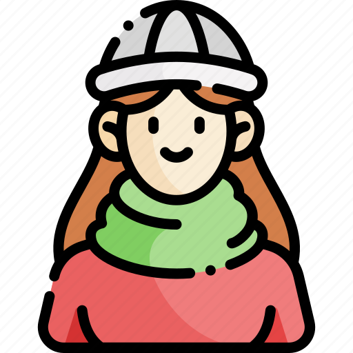 Girl, christmas, avatar, winter, sweater, winter hat, scarf icon - Download on Iconfinder