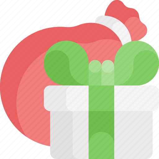 Gift bag, christmas, santa claus, bag, present, sack, gift icon - Download on Iconfinder