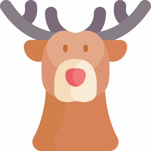 Rudolf, christmas, reindeer, deer, noel, animal, winter icon - Download on Iconfinder