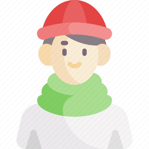 Boy, christmas, avatar, winter, man, sweater, winter hat icon - Download on Iconfinder