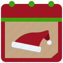 christmas, calendar, hat, santa, xmas, winter, holiday