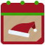 christmas, calendar, hat, santa, xmas, winter, holiday 