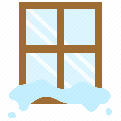 Christmas, window, interior, snow, winter, decoration icon - Download on Iconfinder