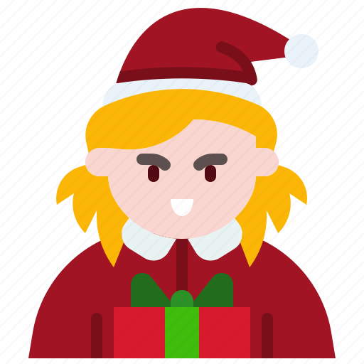 Christmas, woman, avatar, present, xmas, santa, character icon - Download on Iconfinder