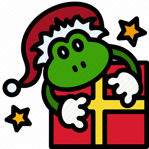 Christmas, frog, amphibian, animal, santa, avatar, cartoon icon - Download on Iconfinder