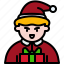 christmas, man, user, profile, winter, avatar, character, party