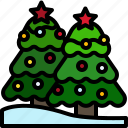 christmas, pine, tree, xmas, winter, nature, decoration, landscape