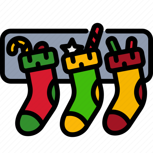 Christmas, socks, gift, present, xmas, winter, decoration icon - Download on Iconfinder