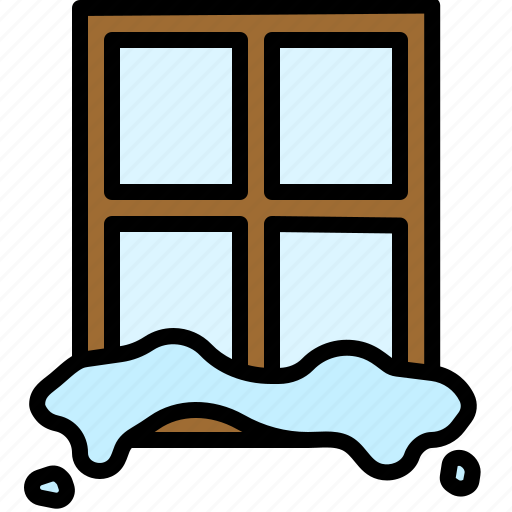 Christmas, window, view, exterior, frozen, snow, winter icon - Download on Iconfinder