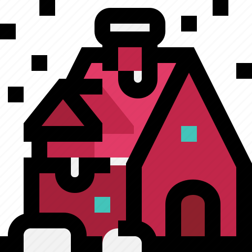 House, home, winter, real estate, brick, christmas, building icon - Download on Iconfinder