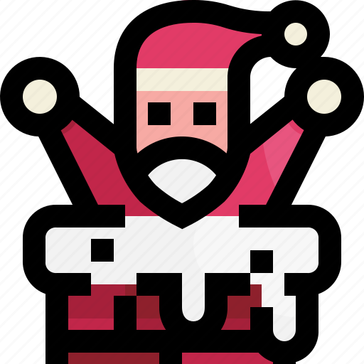 Chimney, santa, santa claus, christmas icon - Download on Iconfinder