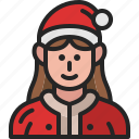 christmas, woman, santy, party, avatar, costume, character