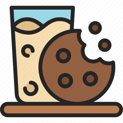 Cookies, milk, santa, food, sweet, dessert, snack icon - Download on Iconfinder
