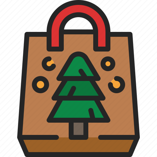 Shopping, bag, promotion, celebration, commerce, festival, pine icon - Download on Iconfinder