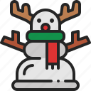 snowman, winter, sculpture, snow, decoration, christmas