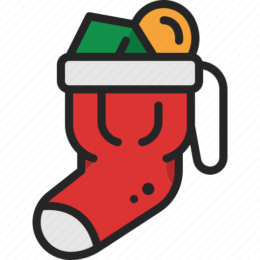 Sock, present, santa, decoration, gift, christmas, full icon - Download on Iconfinder