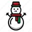 christmas, new, year, holiday, set, snowman, xmas, festive, winter 