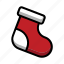 sock, christmas, new, year, holiday, set, snowman, xmas, santa 