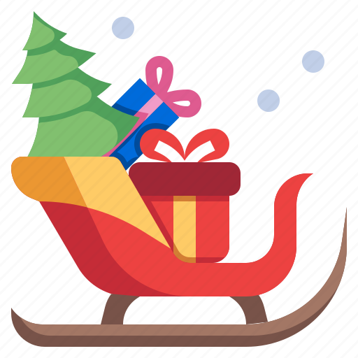 Sleigh, christmas, present, santa, claus, sled, sledge icon - Download on Iconfinder