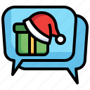 christmas, chat, smartphone, message