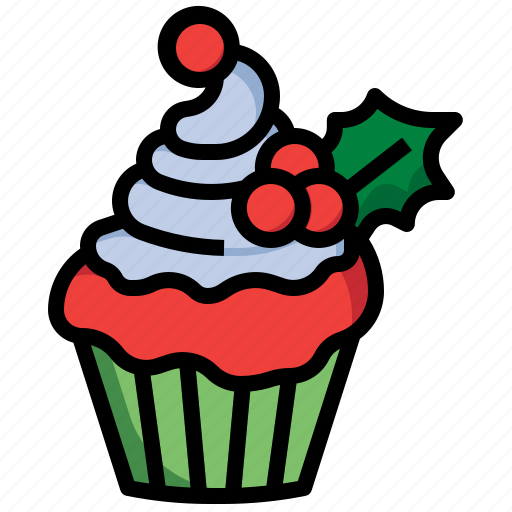 Muffins, christmas, cake, dessert, sweet icon - Download on Iconfinder