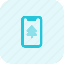 mobile, pine, tree, holiday, christmas
