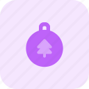 pine, tree, bauble, ball, holiday, christmas