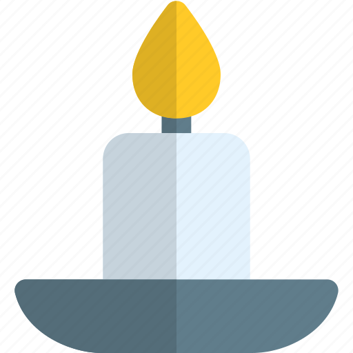 Candle, with, saucer, holiday, christmas, decoration icon - Download on Iconfinder