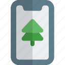 mobile, pine, tree, holiday, christmas, smartphone