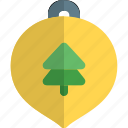 pine, tree, bauble, holiday, christmas