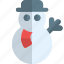 snowman, holiday, christmas, snow 